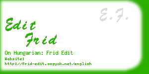 edit frid business card